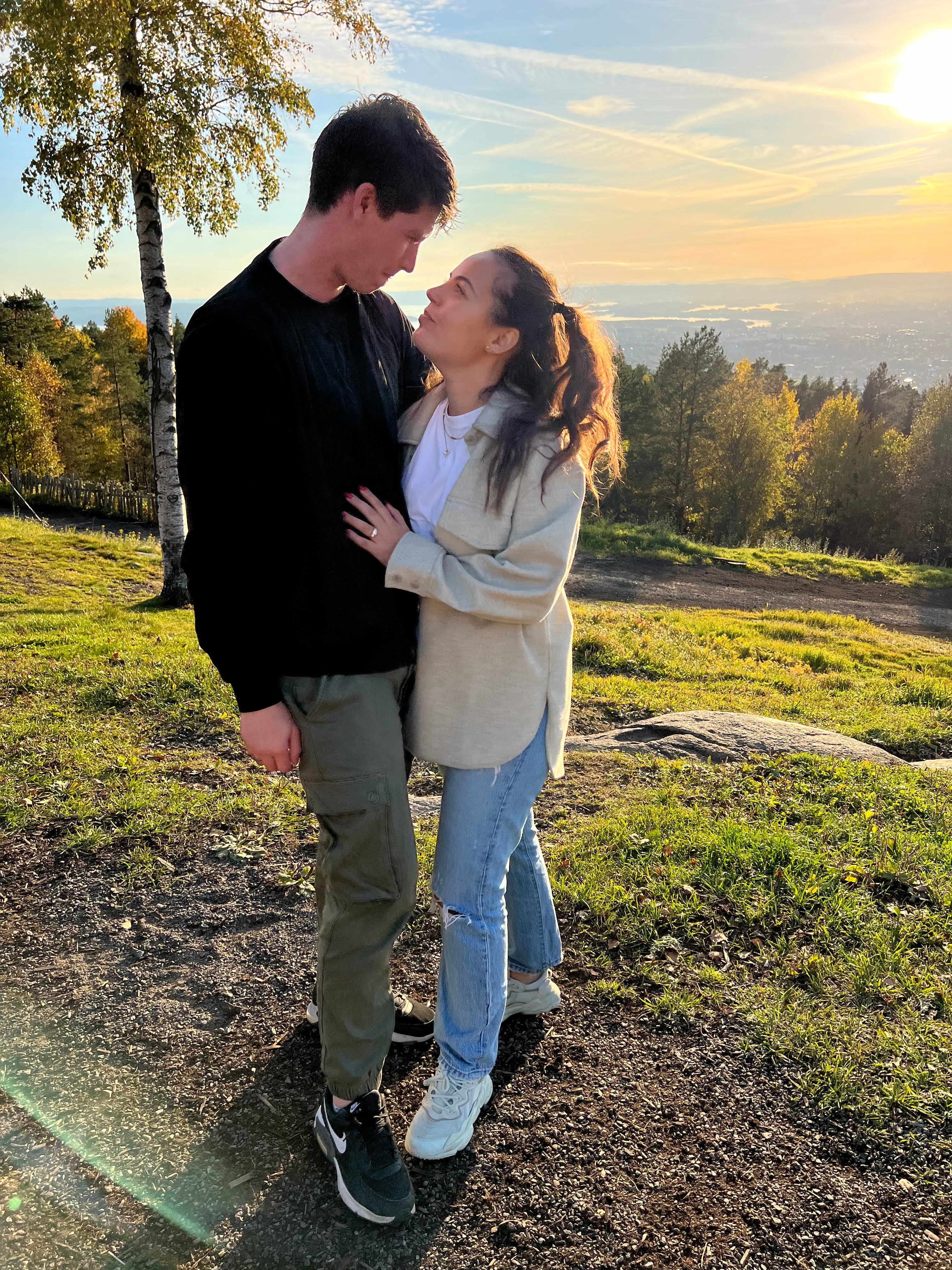 Emma and Joel at sunset